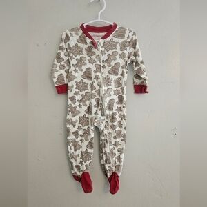 Burt's Bees Baby Festive Brown and Red Kids Footie